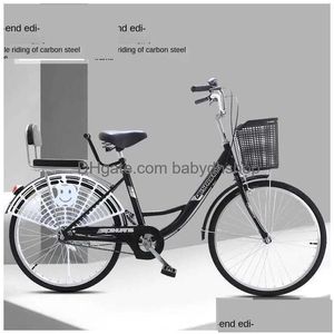 Bicicletas Ride-ons City Bicyc 22 pulgadas de 24 pulgadas ADT Estudiantes Damas Princesa STY Bike L240319 Drop entrega Juguetes Regalos Deportes al aire libre Dhhmv