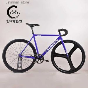Bikes Ride-ons Tsunami SNM100 Fixie Fixed Gear Bike 700C Salle Speed Track Racing Bicycle 49/52/55/58 cm