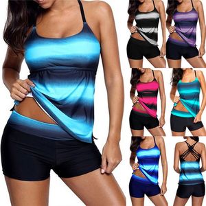 Ensemble de bikini 2020 Maillots de bain Tankini Nouvelle impression Vente chaude Maillot de bain Plus Taille Sexy Femmes Maillots de bain Sangle Tankini Plage Vêtements de natation 4QW T200708