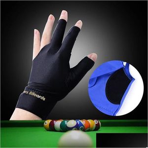 Billiard Accessories Billiard Accessories 1Pc Spandex Snooker Cue Glove Pool Left Hand Open Three Finger Accessory 231114 Drop Deliver Dhv3K