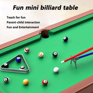 Juegos de mesa de tablas de billar Mini Mesa de billar Billiards Billar Fiesta Montessori Sports Juego de niños Interacción de niños para niños Regalo 230801
