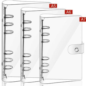 Binders A7 A6 A5 Binding Notebook Cover Transparent Loose Diary Core Cover PVC Waterproof Sleeve Office Stationery 230531