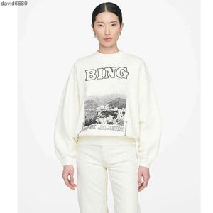 Bing Womens60 Designer Sweatshirt Sweatshirt Black and White Ab Photo Letter Landscape Print Cotton Pull à sweat à sweat