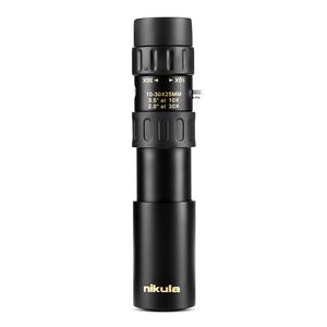 Jumelles Nikula 10-30x25 Zoom monoculaire haute qualité télescope poches Binoculo chasse optique prisme portée pas de trépieds