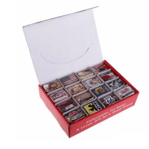 Bacs 10pcs / set Mini Travel Tin Box Box Organisateur Vintage Small Metal Tins Storage Organisateur de bijoux