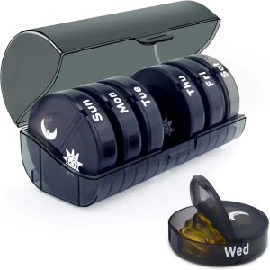Bacs 7 jours Pill Boîte Organisateur Boîte de rangement en plastique Conteneur de médecine portable Pild