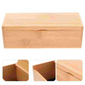 Bins Bins Box Storage Jewelry Organizador de bambú Guías de tesoro de madera Gasas de madera Memoria Cajas de la tapa de la nave artesanía REDET