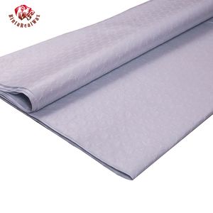 Bintarealwax blanco color sólido tela jacquard por el material de poliéster de patio para hombres vestidos de fiesta tela 5 yardas/lote CS3302