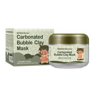 BIOAQUA Carbonated Clay Bubble Masque Visage Hydratant Pores Nettoyage En Profondeur Bulles De Boue Noire Décoller Masque Beauté