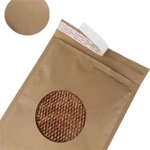 Biodégradable recyclé nid d'abeille Kraft papier sac logistique emballage sacs postaux nid d'abeille rembourré enveloppe Mailer pochette