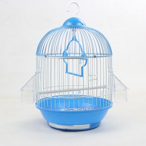 Cages à oiseaux petite cage à oiseaux ronde peau de tigre perroquet fer métal cage à oiseaux accessoires de jardin décoration extérieure maison en plein air suspendu 230516