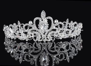 Birdal coronas Nuevas diademas Bandas para el cabello Tocados Nupcial Boda Joyas Accesorios Cristales de plata Perlas de diamantes de imitación HT06