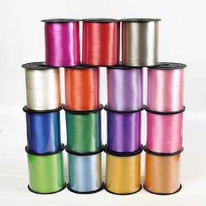 Décorations de fête d'anniversaire artisanat Foil Curling 250 yards Multi couleur 5 mm Ballon Rouleau Rold DIY Cadeaux de mariage Supplies