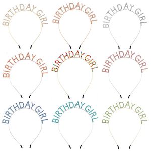 Fête d'anniversaire strass bandeau lettre anniversaire cheveux cerceau pour femmes et filles bandeau 13 couleurs en gros