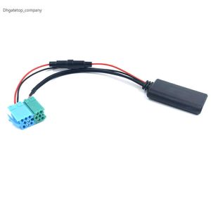 Biurlink Radio de coche verde azul Mini ISO 6Pin 8Pin conector Bluetooth 5,0 adaptador de Cable auxiliar para Renault Updatelist
