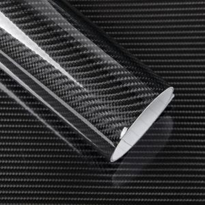 Black 5D Black Glossy Carbon Fiber Vinyl Vinyl Vinyl Imperproof Car Sticker Film pour Auto Motorcycle Truck Decal Fiche ZZ