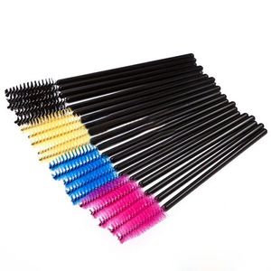 noir bleu jaune rose rouge Brosse à cils jetable unique Applicateur de mascara Baguette de maquillage Brosses soins des yeux maquillage outils de coiffage