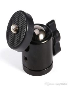 Color negro 360 grados Mini Bola de trípode cabezal de pelota 14quotscrew stand dslr dv cámaras dslr accesorios de cámara2184027