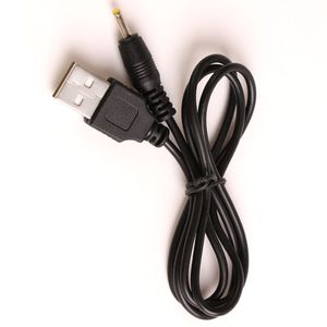 Câbles d'alimentation noirs de 70CM, Port USB vers câble de connecteur Jack baril DC 2.5mm