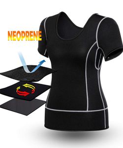 Color negro Mujeres Sexy Neopreno Corsé Sauna Chaleco Tops Camisa Fitness Yoga Gimnasio Deporte Chaleco delgado Cintura Vientre Tren Cuerpo Shaper