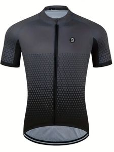 Black Cycling Jersey Mens activewear Short Casual Casual Bike Shirts 240411