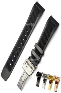 Bandes de montres en caoutchouc en silicone noir