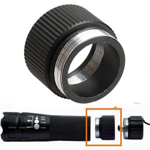 Extension de lampe de poche noire adaptateur de lampe de poche extension de lampe de poche pour lampe de poche 18650 Q3 Q5 Cree Extenders