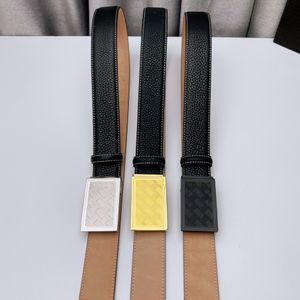 Cinturón de cuero genuino negro con hebilla plateada, cinturones ajustables para pantalones vaqueros para hombre