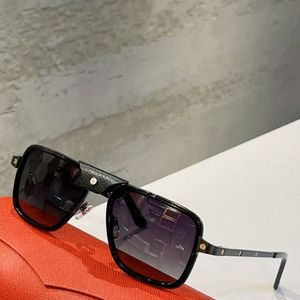 Lunettes de soleil aviateur Squre ombré noir gris 0263 lunettes de soleil design pour hommes Sonnenbrille occhiali da sole avec boîte277v