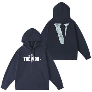 sudadera con capucha negra para mujer sudaderas con capucha para hombre sudaderas de moda para mujer para hombre sudadera personalizada gran V Estampado de letras gráficas Top térmico de lujo con bolsillo con cremallera completa