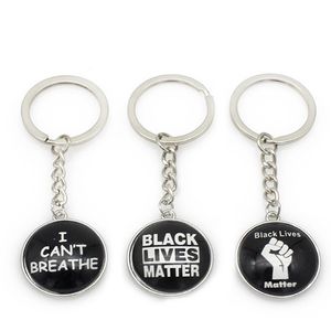 Black Lives Matter Kelechains Lettres Corbeau pendentif Sac charme accessoires Bijoux Car Anneaux Chains Holder Fashion Key Fobs 3 Designs