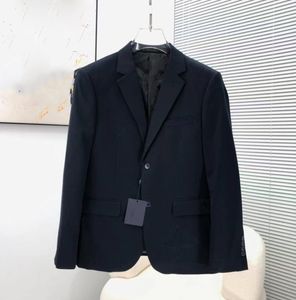 Blazers negros para hombre, estampado de letras, bordado, manga larga, diseñador de moda, chaqueta, chaqueta, fiesta, negocios, informal, oficina, traje formal para hombre, chaqueta