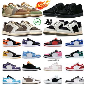 Black Phantom 1 chaussures de basket-ball basses 1S bas hommes femmes baskets Reverse Dark Mocha Olive Shadow Toe Panda Paint formateurs spor Air