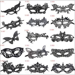 Noir Sexe Dentelle Masque Sexy Femmes Dentelle Tissu Dance Party Mystérieux Rétro Masques Mascarade Masque Costume Demi-Masque Pour Cosplay Party