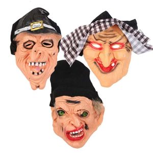 Black Shawl Silicone Witch Mask Halloween Cosplay Party Horror Scary Devil Masks 0422