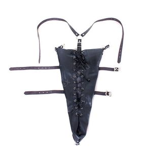 Noir souple en cuir PU bras de retenue fétiche Bondage adultes jeux sexy jouets mains Kit de liaison pour esclave BDSM produits