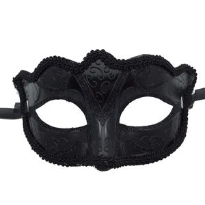 Masque de fête de mascarade de Venise noire cadeau de Noël homme Costume femme masques de danse