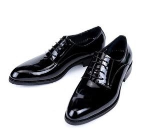 Noir jaune hommes Oxford imprime Style classique chaussures habillées en cuir daim marron rose café à lacets mode formelle