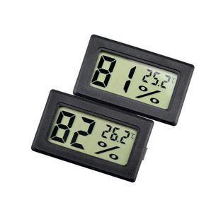 Black/White Mini Updated Embedded Digital LCD Thermometer Hygrometer Temperature Humidity Tester Refrigerator Freezer Meter Monitor