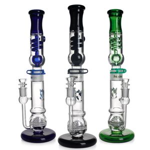 Phoenix Glass Fijar Fuera de encaje Percel Percelable Tubo de bobina Freezable Pipada de agua de vidrio Construir una glicerina Hookahs Fumar bongs 17 pulgadas