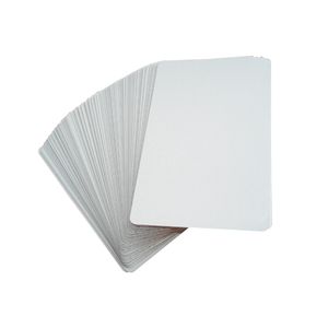 Cartes de visite en métal vierges de 0.45mm d'épaisseur, carte de visite vierge en aluminium blanc par Sublimation pour gravure personnalisée, impression UV couleur