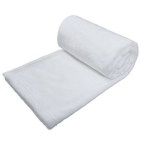 Manta de franela para bebé de sublimación en blanco, impresión de transferencia de calor DIY, mantas de recepción suaves y cálidas para bebés