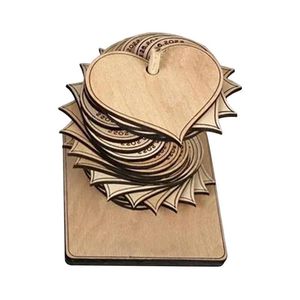 Blank Wedding Huet Livre de mariage rustique KeepSake Love Shape 20pcs DIY WOODEN MARDING Guest Livre Hearts Wedding Gift