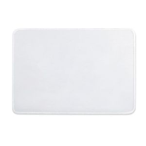 Tapis de souris blanc vierge avec bord cousu, rectangulaire, par Sublimation, lavable, Base en caoutchouc antidérapante, grande taille