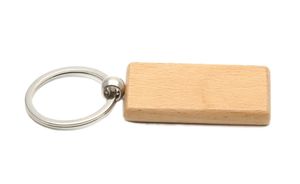 Porte-clés en bois vierge porte-clés Rectangle porte-clés personnalisé peut être gravé logo 2.25 ''* 1.25'' 25 Pcs/Lot KW01C livraison gratuite