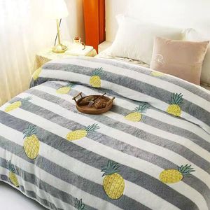 Mantas 2022 Band Four Seasons Thicken Blanket Aire acondicionado Siesta Cover Office Edredón Warm Pad Sheet