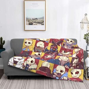 Couvertures Anime Undertale Plaid Couverture Flanelle Textile Décor Collage Jeux Multi-fonction Jeter Pour La Maison Chambre Literie Jette