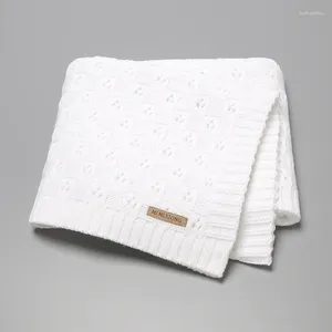 Couvertures bébé tricot né bébés garçons filles réversibles swaddle swaddle wrap quilts couvre un enfant en bas âge pour enfant en tout-petit