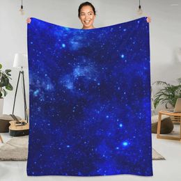 Couvertures Blue Galaxy Sky Couverture Astronomie Imprimer Voyage Flanelle Jeter Doux Durable Canapé Chaise Canapé Design Couvre-lit Idée Cadeau