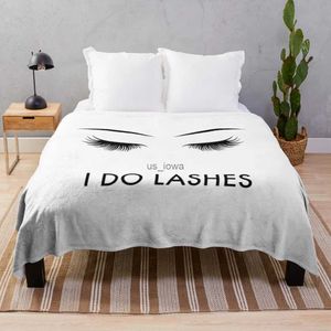 Mantas Manta de pestañas Pestañas de niña negra Manta de sublimación Regalos de esteticista Tiro para cama de pestañas Sofá Decoración de sofá Tamaño Queen King Twin